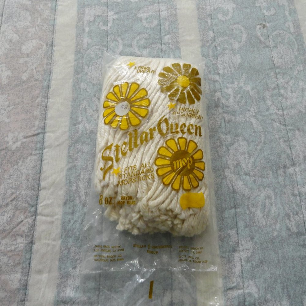 Vintage, Stellar Queen mop head, 8 oz. / rayon, NOS
